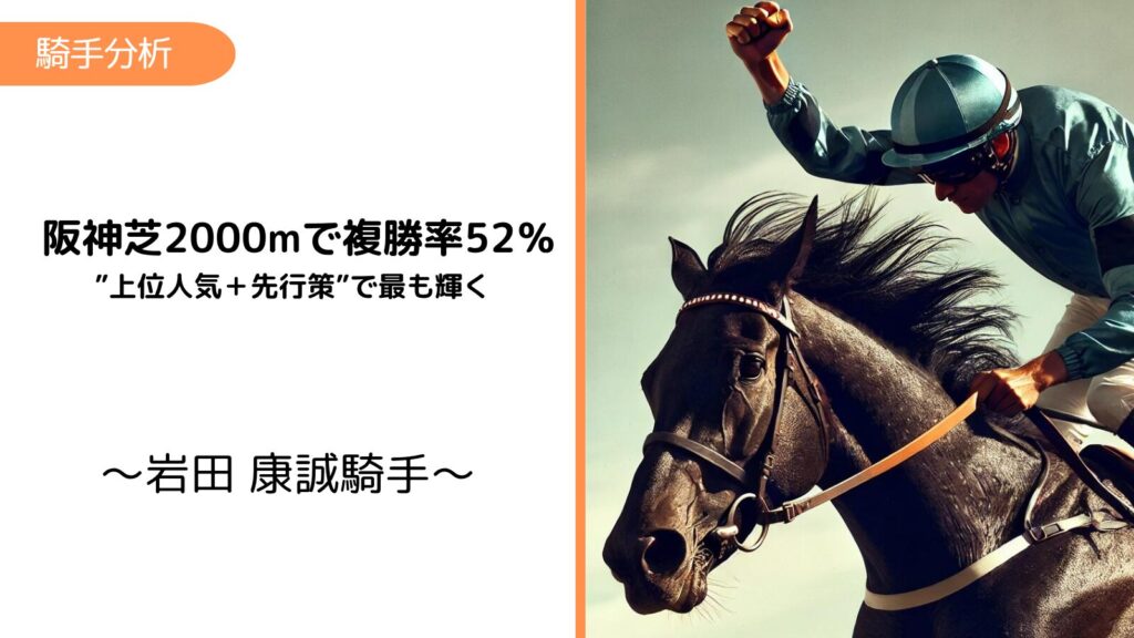 岩田康誠×阪神芝2000m｜”上位人気＋先行策”で最も輝く
